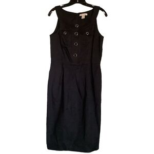 Size 8 White House Black Market Sheath Dress Sleeveless Structured Lined